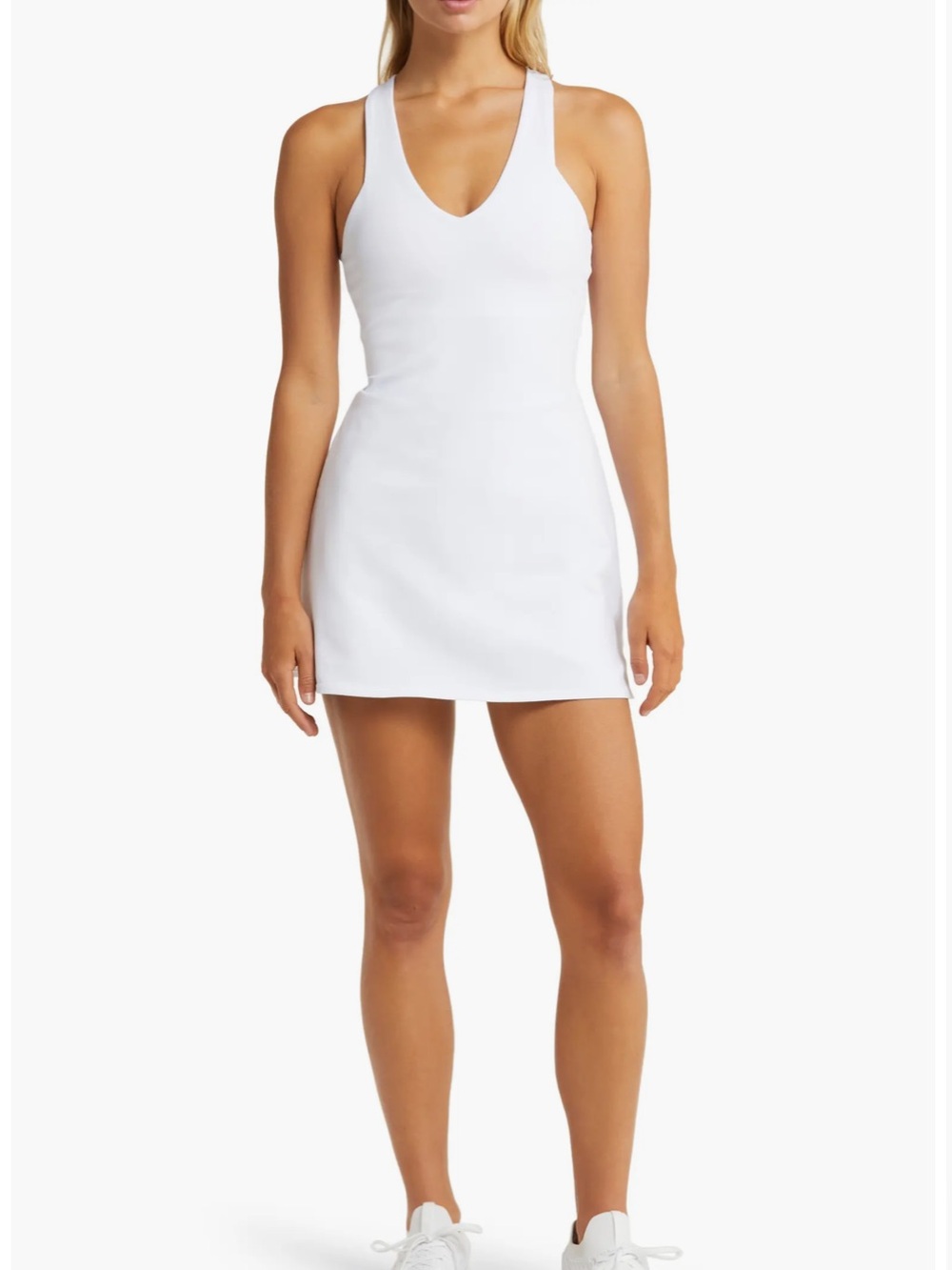 Alo Yoga Airbrush Real Racerback Dress white size S